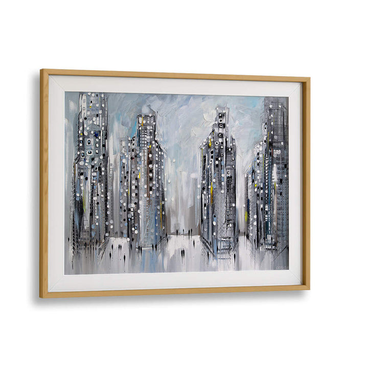 CITY STREET SCENE , MODERN IMPRESSIONISM PAINTINGS