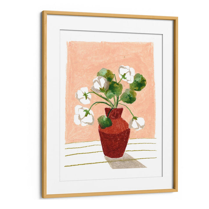 CLAY VASE I , FLORAL FLOWER PAINTINGS