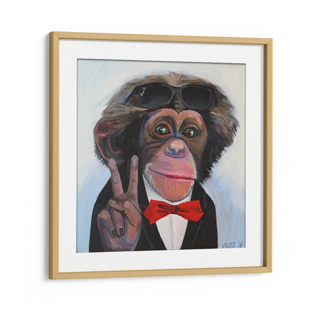 Vibrant COOL PRIMATE CHARM, COMIC POSTERS featuring a stylish monkey in a tuxedo, perfect for comic enthusiasts.