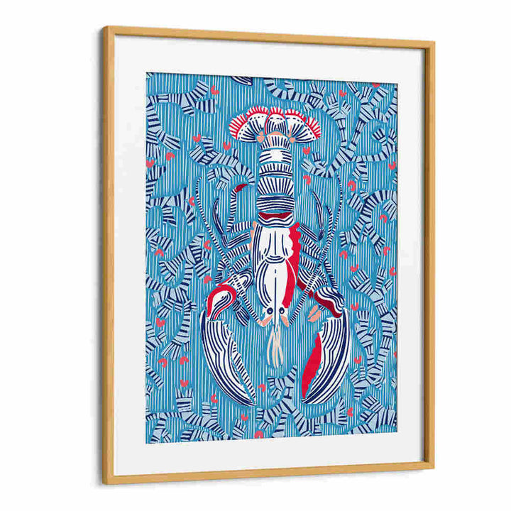 Vibrant CRUSTACEAN Beach Paintings featuring a detailed lobster, perfect for coastal-themed decor.