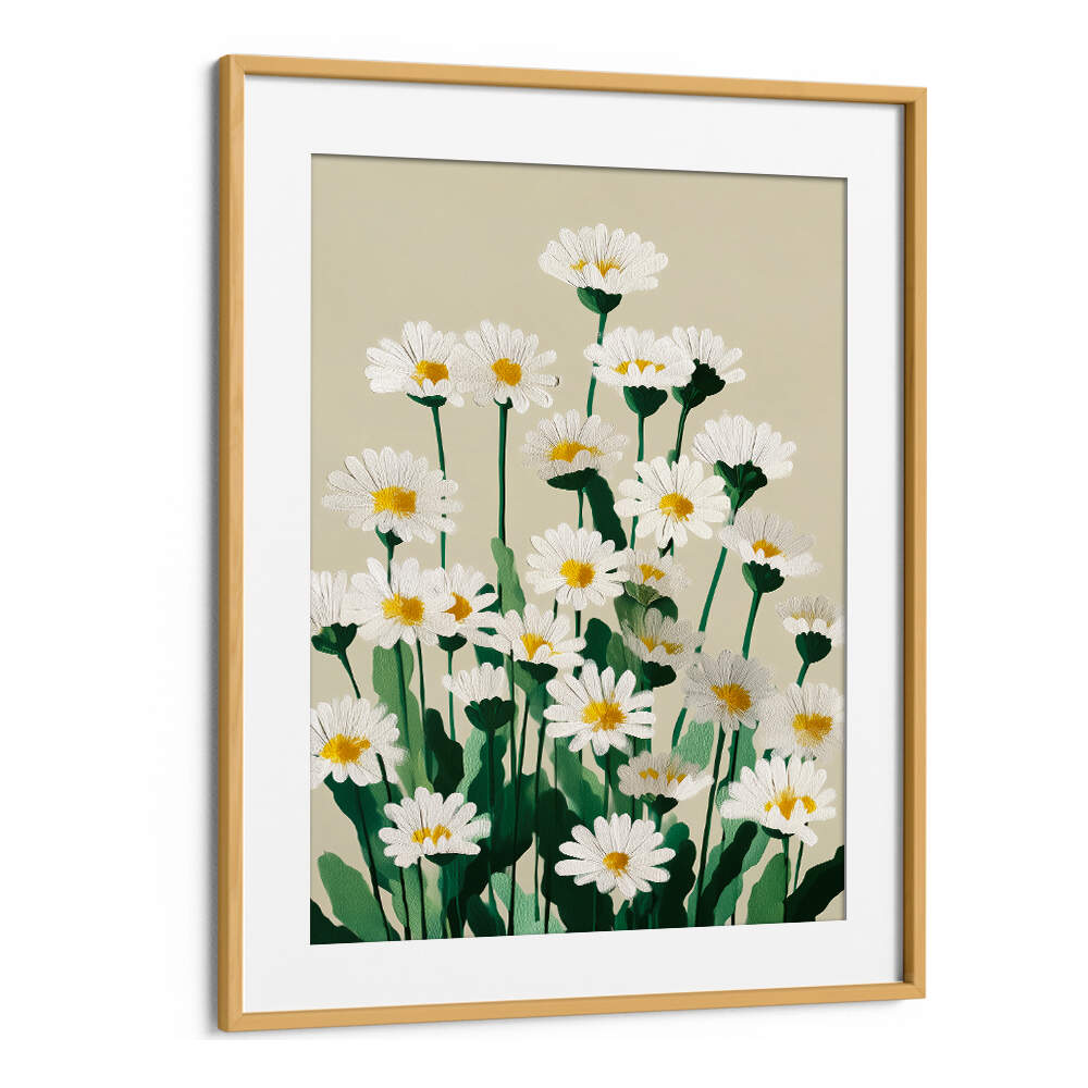DAISY MEADOW MORNING , FLORAL FLOWER PAINTINGS