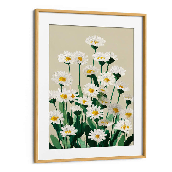 DAISY MEADOW MORNING , FLORAL FLOWER PAINTINGS