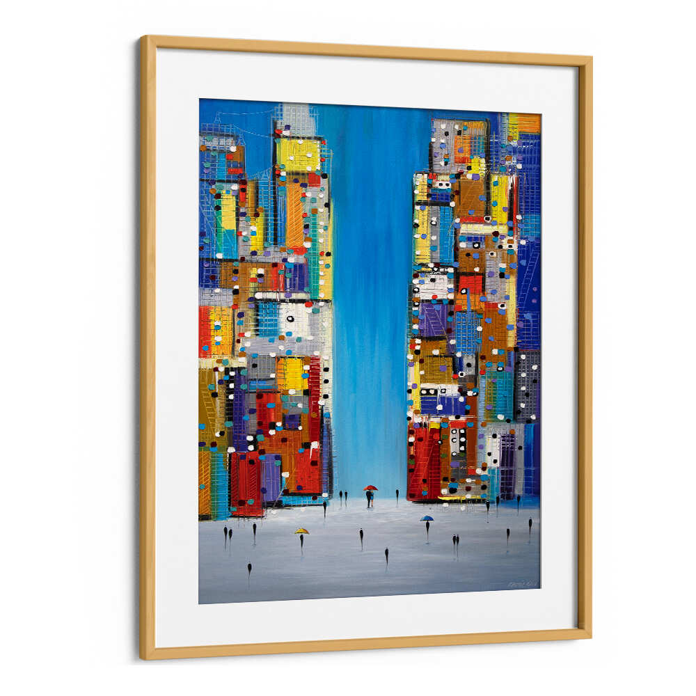 DAY IN THE CITY , MODERN IMPRESSIONISM PAINTINGS