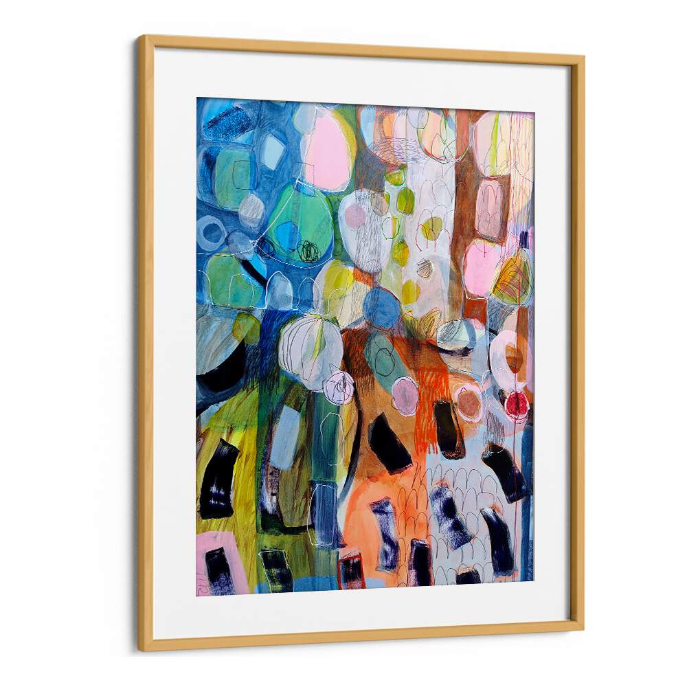 Vibrant ELEMENTS ORGANISEES V, ABSTRACT PAINTINGS showcasing earthy tones and dynamic brushwork, perfect for any space.