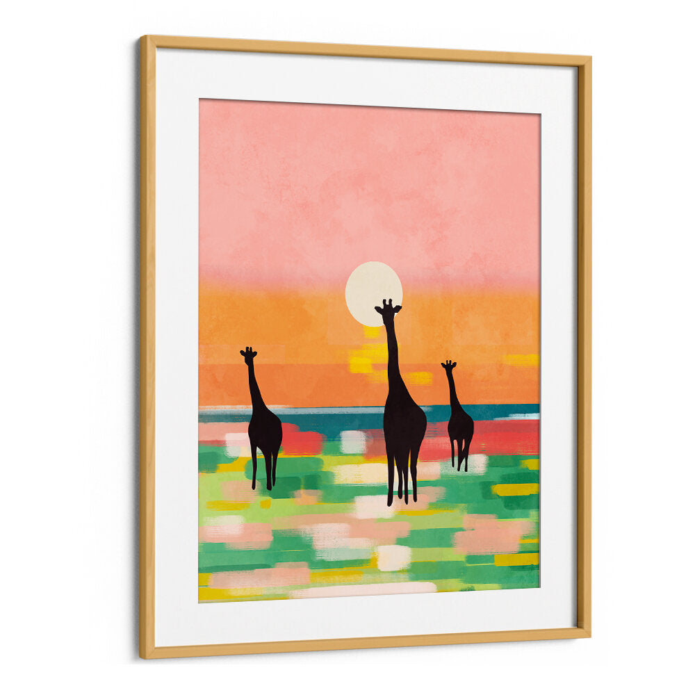 EVENING STROLL IN THE SAVANNAH , KIDS ROOM PAINTINGS