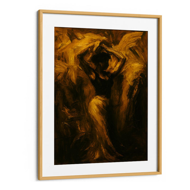 FIGURE IN THE INFERNO , EXPRESSIONISM PAINTINGS