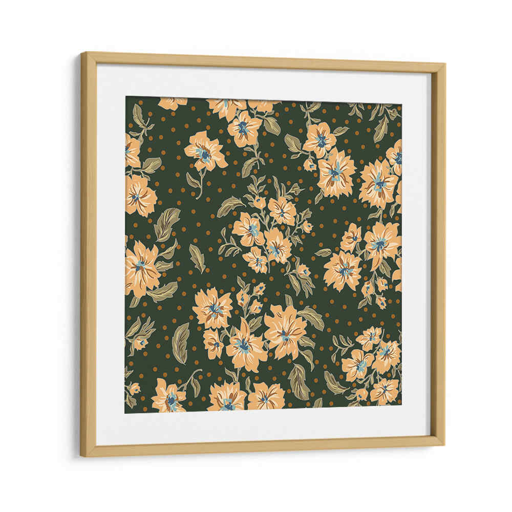 Exquisite Floral Heritage VI, Pattern Art Prints featuring vibrant florals on a dark background, perfect for home decor.
