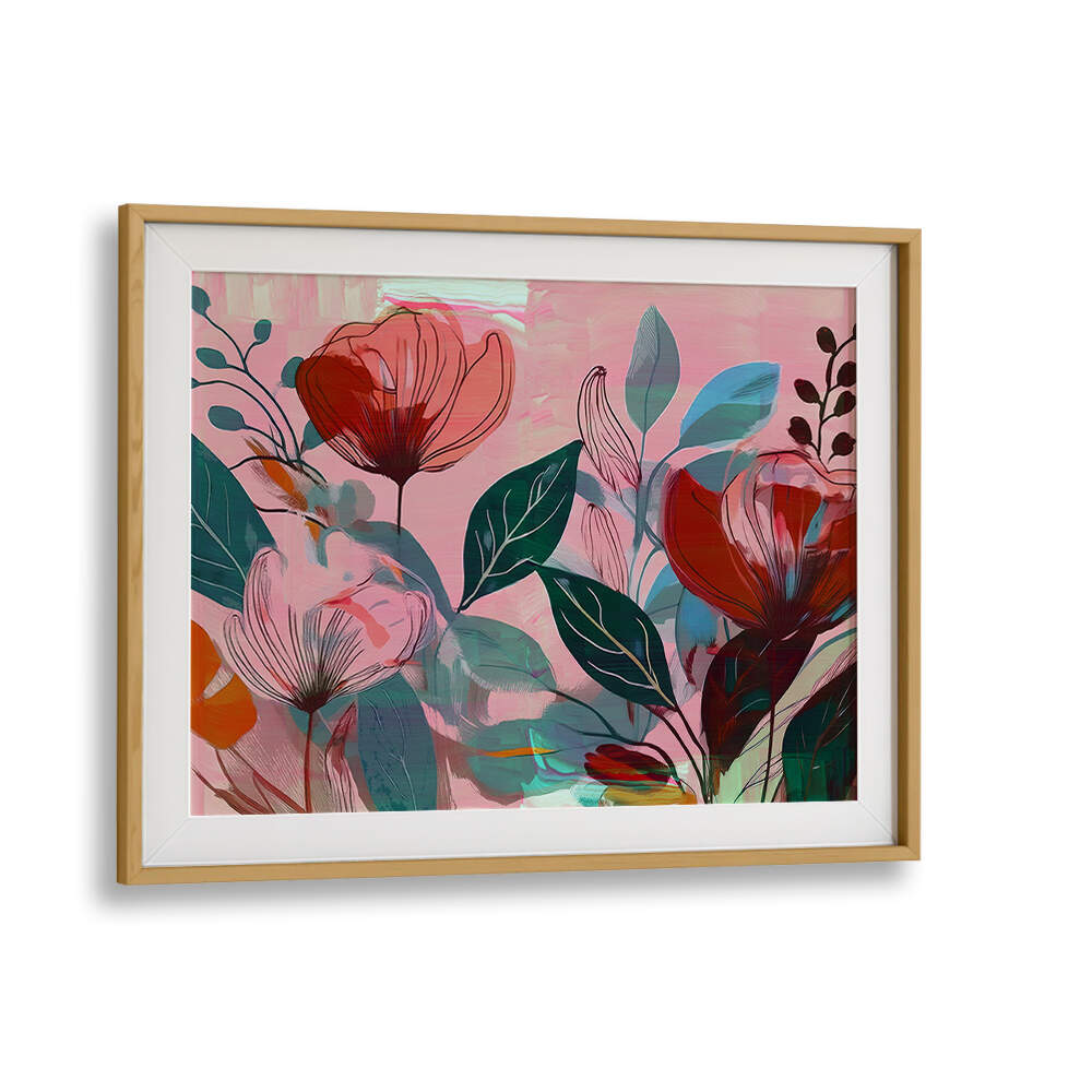 FLOWERS GARDEN I , FLORAL FLOWER PAINTINGS