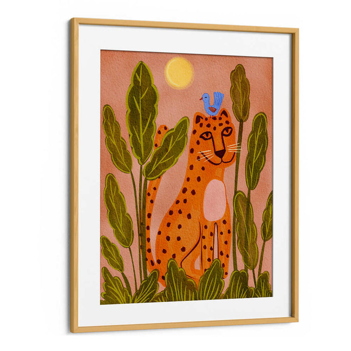 FRIENDLY LEOPARD & BIRD