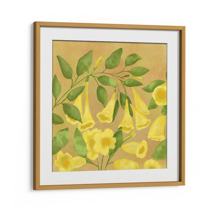 Brighten your decor with GOLDEN HARMONY, FLORAL FLOWER PAINTINGS showcasing vibrant blooms and lush green leaves.