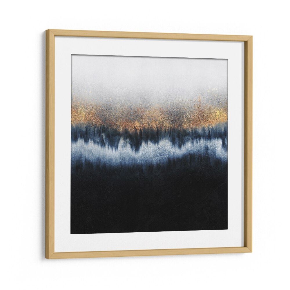 Stunning GOLDEN HORIZON III, ABSTRACT PAINTINGS in a sleek frame, perfect for adding elegance to any space.
