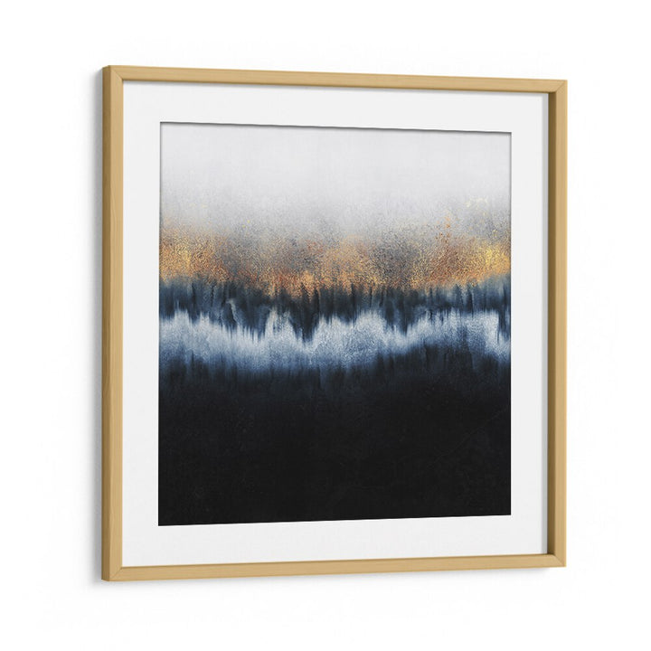Stunning GOLDEN HORIZON III, ABSTRACT PAINTINGS in a sleek frame, perfect for adding elegance to any space.