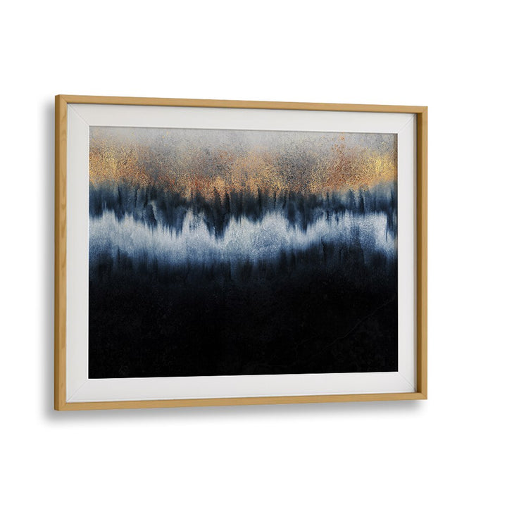 Elegant GOLDEN HORIZON, ABSTRACT PAINTINGS featuring gold and dark tones, enhancing modern home decor. Perfect for sophistication.