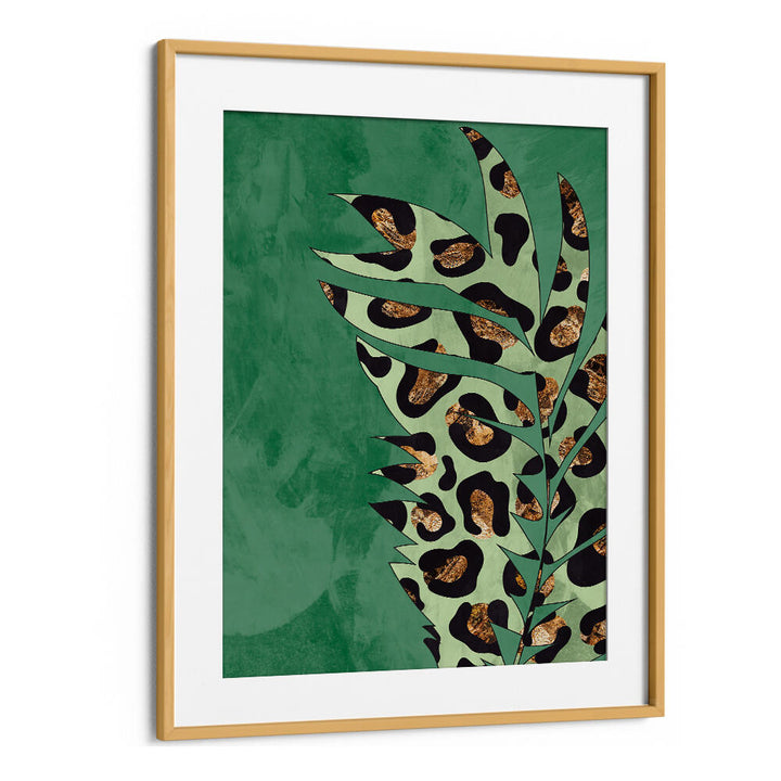 GREEN LEOPARD PRINT PALM LEAF , FASHION POSTERS