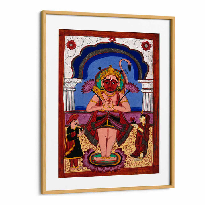 HANUMAN WITH TWO WORSHIPPERS