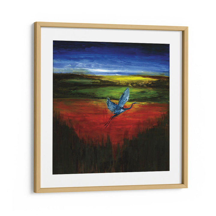 HERON SUN AND WATER , ANIMAL PAINTINGS