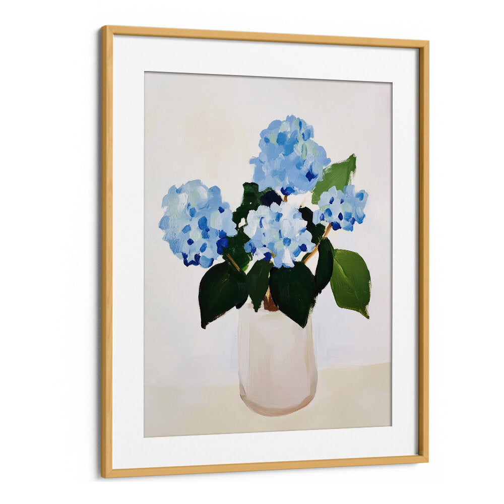 HYDRANGEAS IN VASE , FLORAL FLOWER PAINTINGS