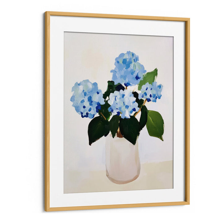 HYDRANGEAS IN VASE , FLORAL FLOWER PAINTINGS