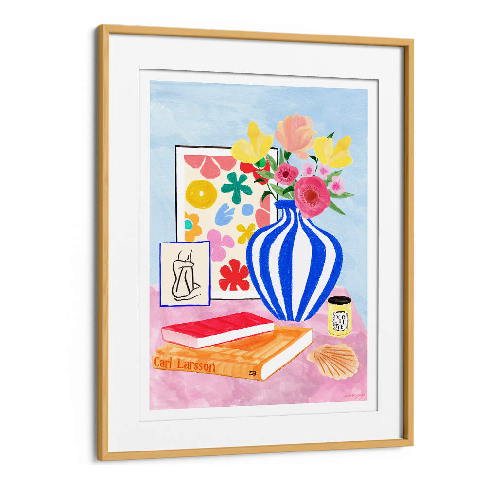 INTERIOR II , FLORAL FLOWER PAINTINGS