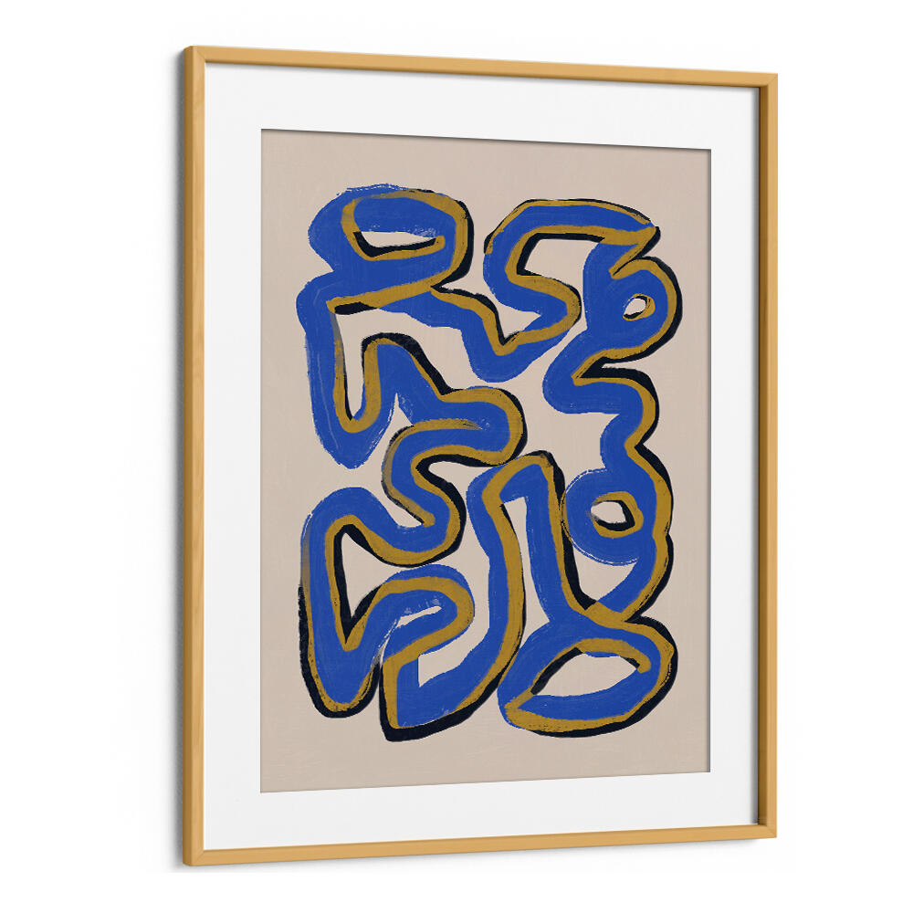 GINTERT WINED BLUE , LINE ART PAINTINGS