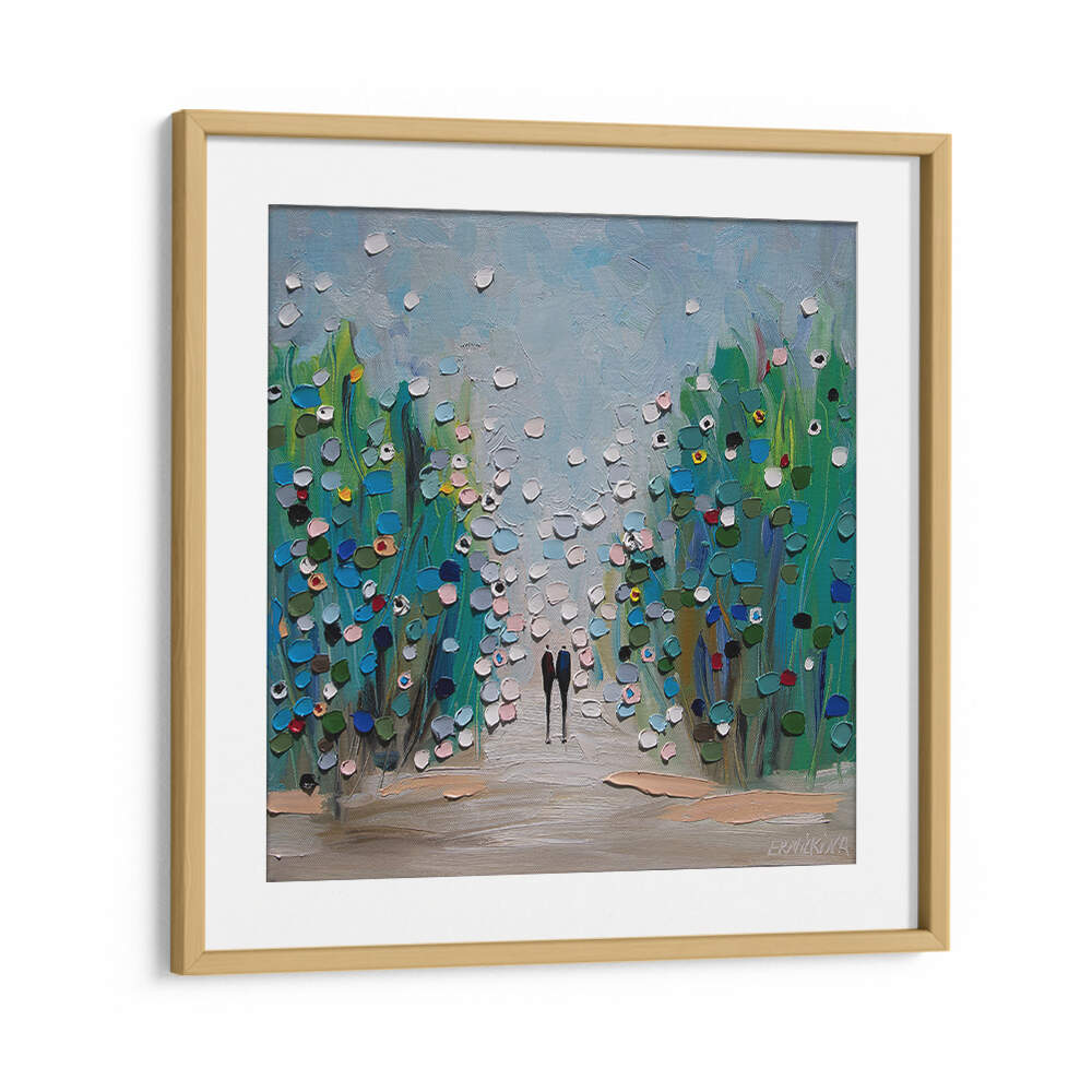 IN THE GARDEN , MODERN IMPRESSIONISM PAINTINGS