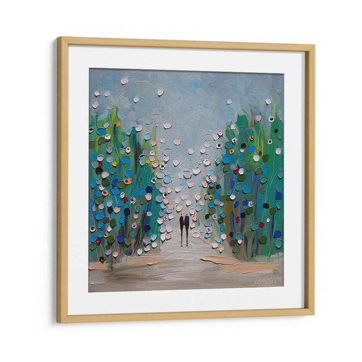 IN THE GARDEN , MODERN IMPRESSIONISM PAINTINGS