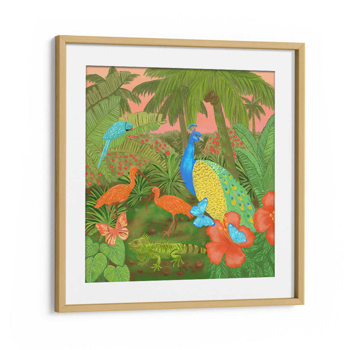 JUNGLE PARADISE SCENE , ANIMAL PAINTINGS
