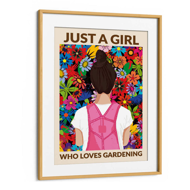 JUST A GIRL WHO LOVES GARDENING , QUOTES & TYPOGRAPHY POSTERS