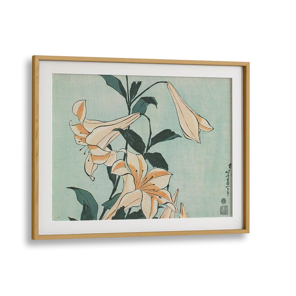 KATSUSHIKA HOKUSAI’S - LILIES (1833–1834) BY KATSUSHIKA HOKUSAI, JAPANESE PAINTINGS