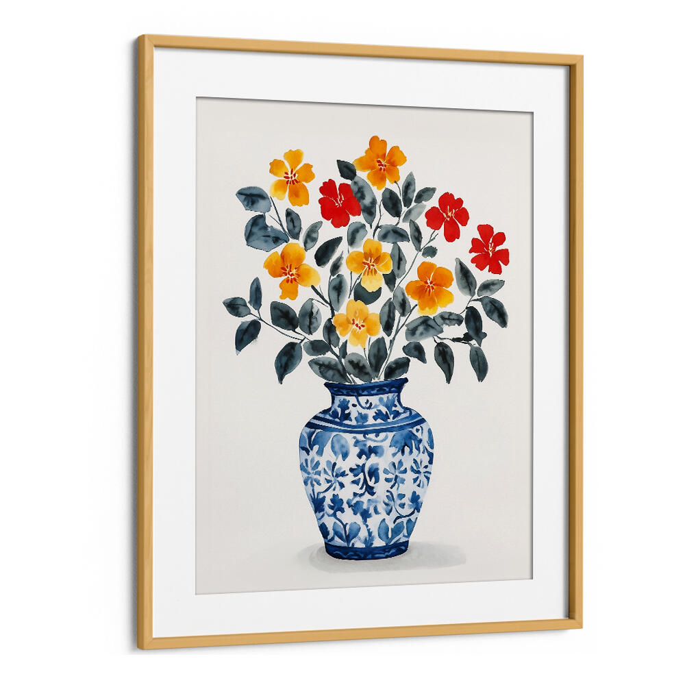 VIBRANT FLORAL VASE , FLORAL FLOWER PAINTINGS