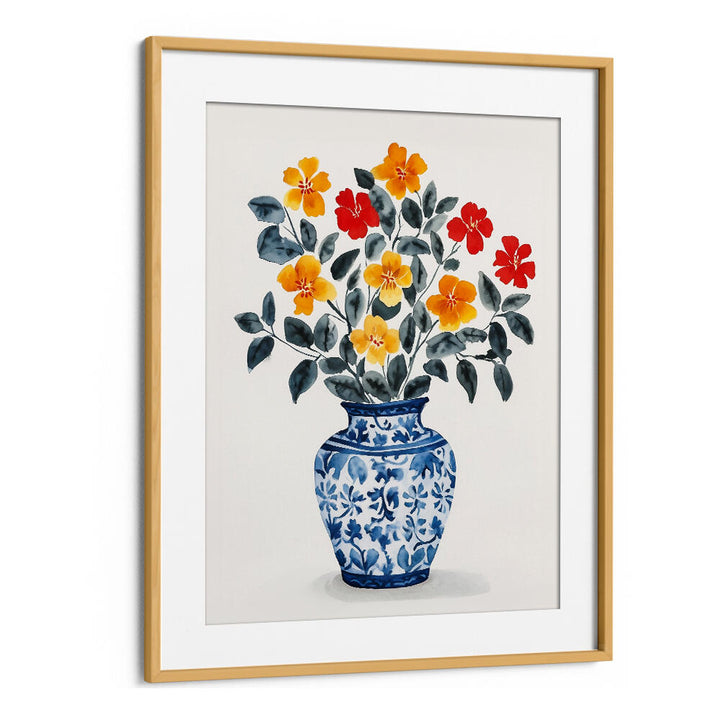 VIBRANT FLORAL VASE , FLORAL FLOWER PAINTINGS