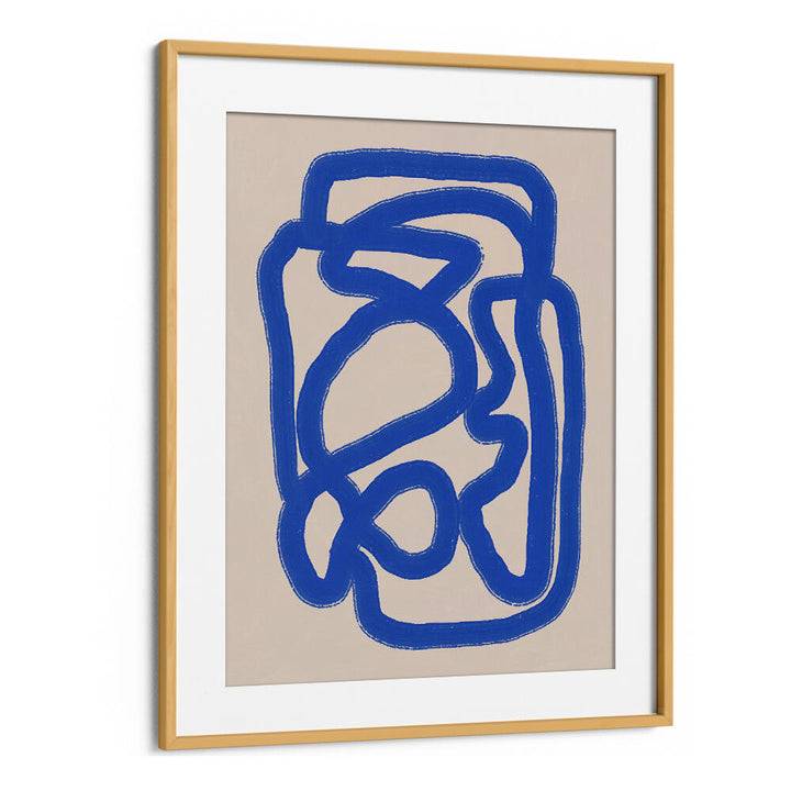 LINE ART IN COBALT BLUE IV , LINE ART PAINTINGS