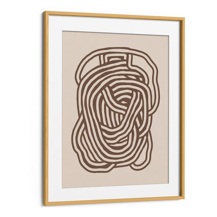 LINE ART ORGANIC SHAPE IN BEIGE , LINE ART PAINTINGS
