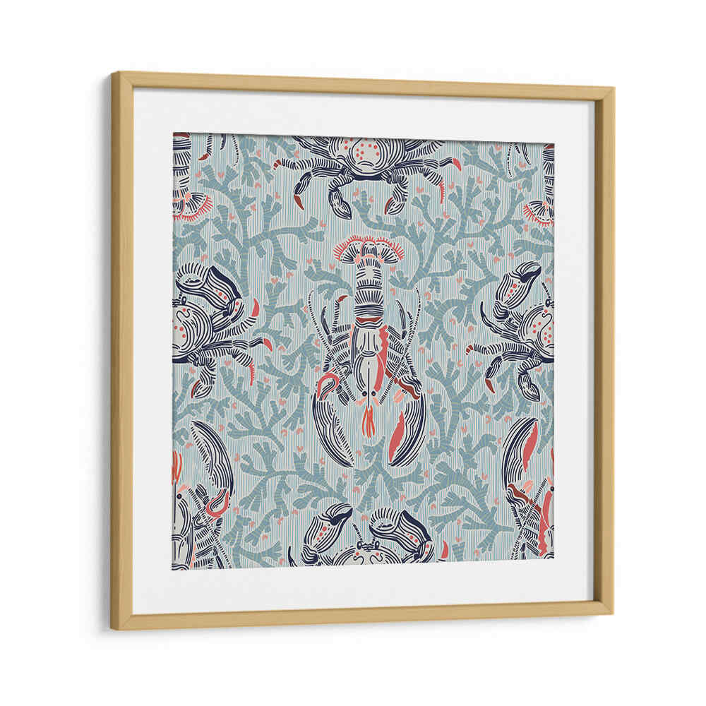 Colorful LOBSTER AND CRAB COASTAL II, BEACH PAINTINGS showcasing intricate sea life designs for coastal decor.