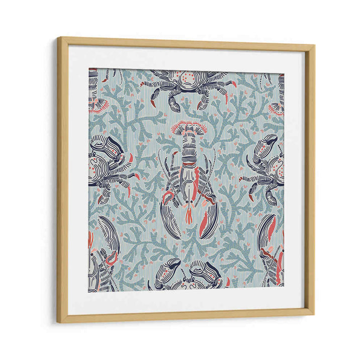 Colorful LOBSTER AND CRAB COASTAL II, BEACH PAINTINGS showcasing intricate sea life designs for coastal decor.