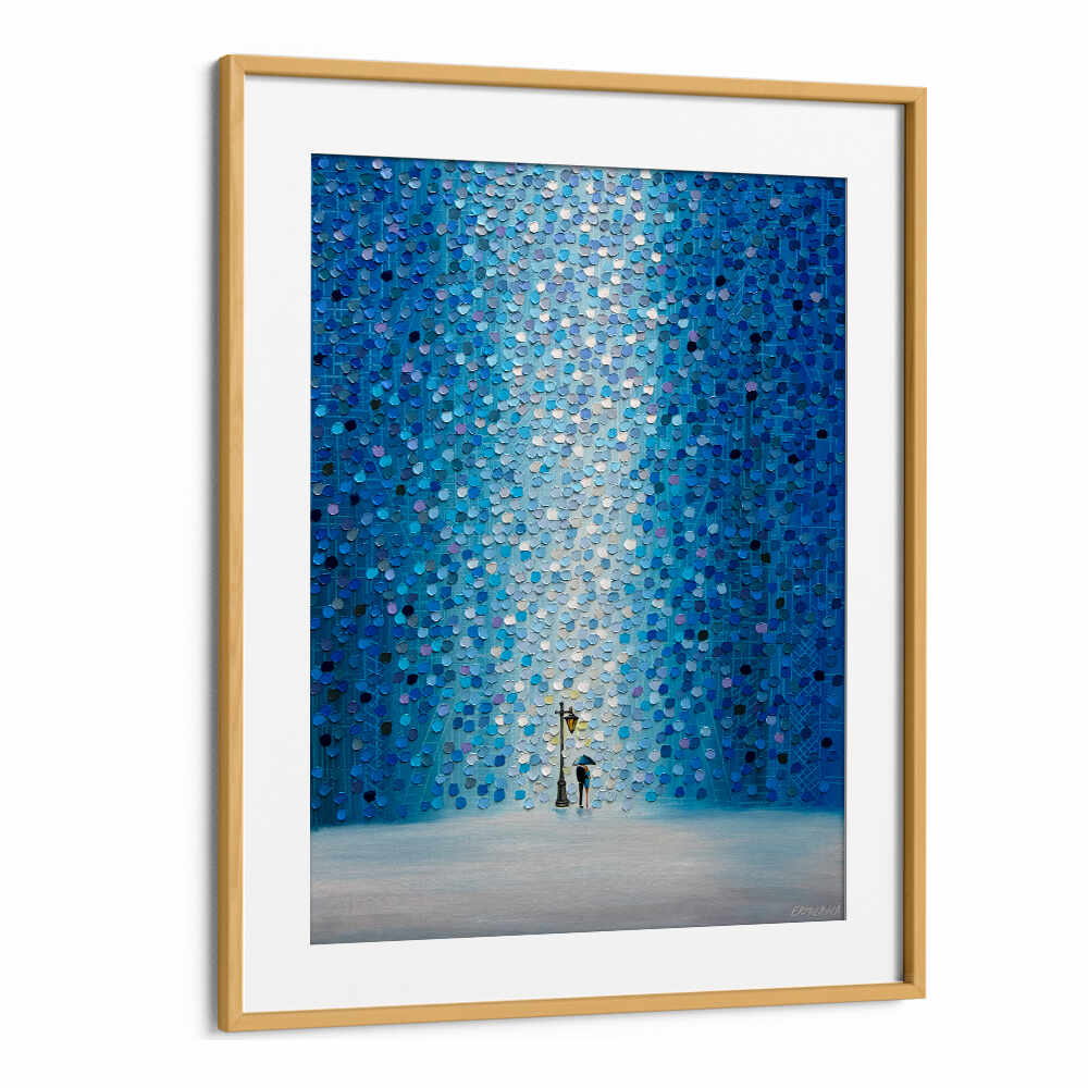 RAINY STREETLIGHT SONATA , MODERN IMPRESSIONISM PAINTINGS