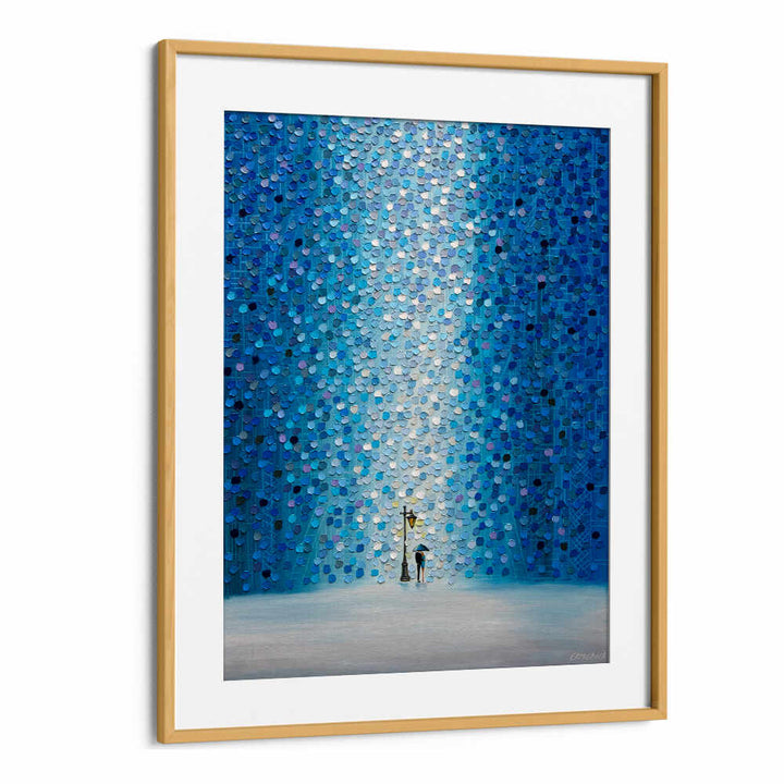 RAINY STREETLIGHT SONATA , MODERN IMPRESSIONISM PAINTINGS