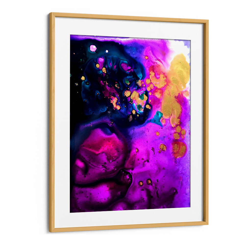 MAGENTA AND GOLD TOPOGRAPHY , ABSTRACT PAINTINGS