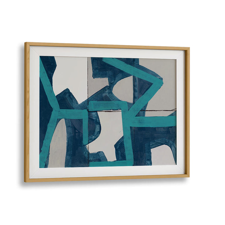 Bright and modern METRIC BLUE Geometric Art Prints, perfect for enhancing contemporary living spaces.