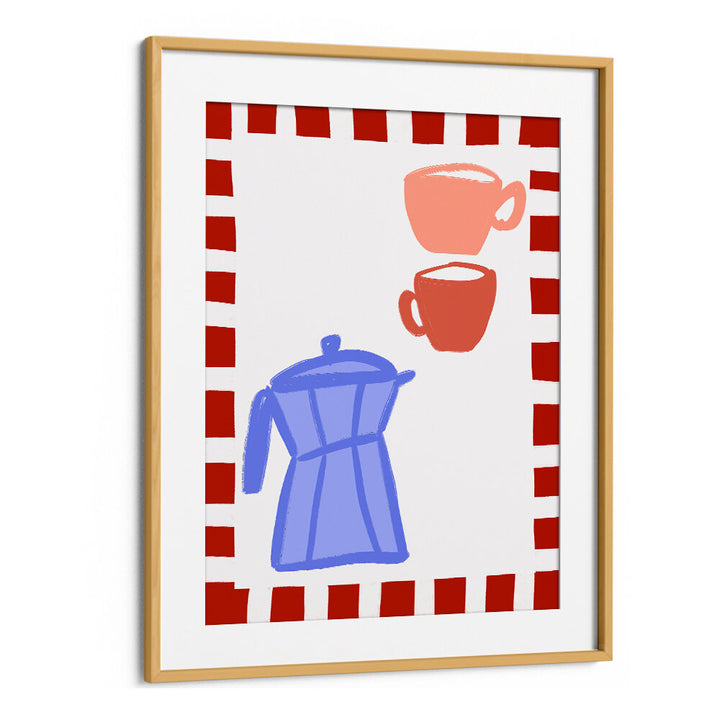 MINIMALIST BLUE COFFEE POT , KITCHEN POSTERS