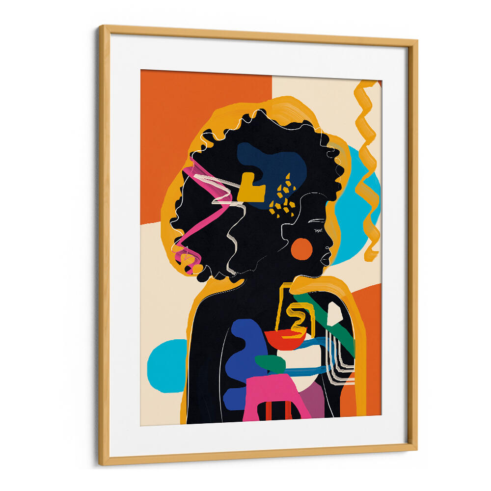 MODERN ABSTRACT WOMAN IV , POP ART PAINTINGS