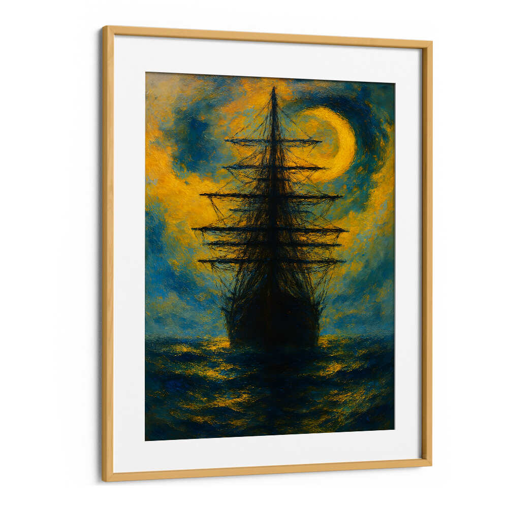 MOONLIT MAST , EXPRESSIONISM PAINTINGS