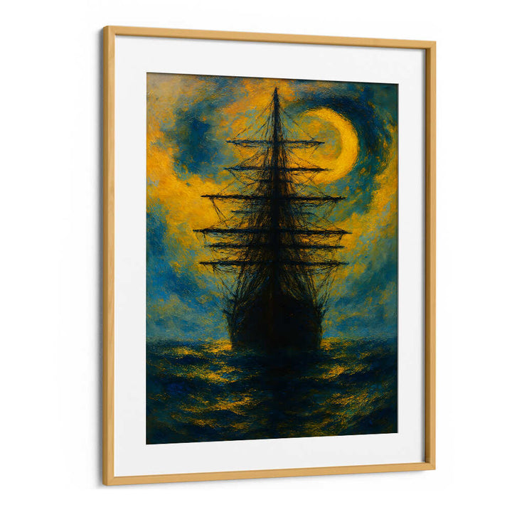 MOONLIT MAST , EXPRESSIONISM PAINTINGS