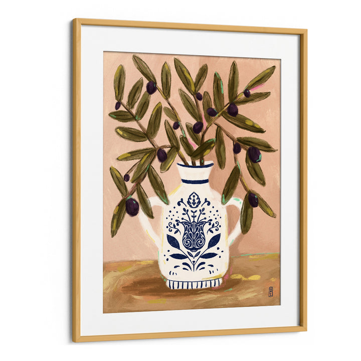OLIVE BRANCHES IN A POT PAINTING