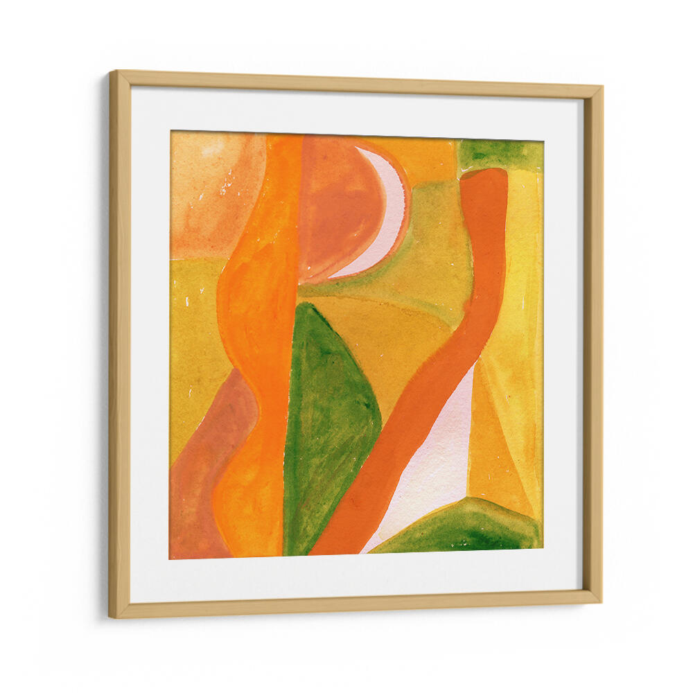 ORANGE AND GOLDEN ABSTRACT , ABSTRACT PAINTINGS