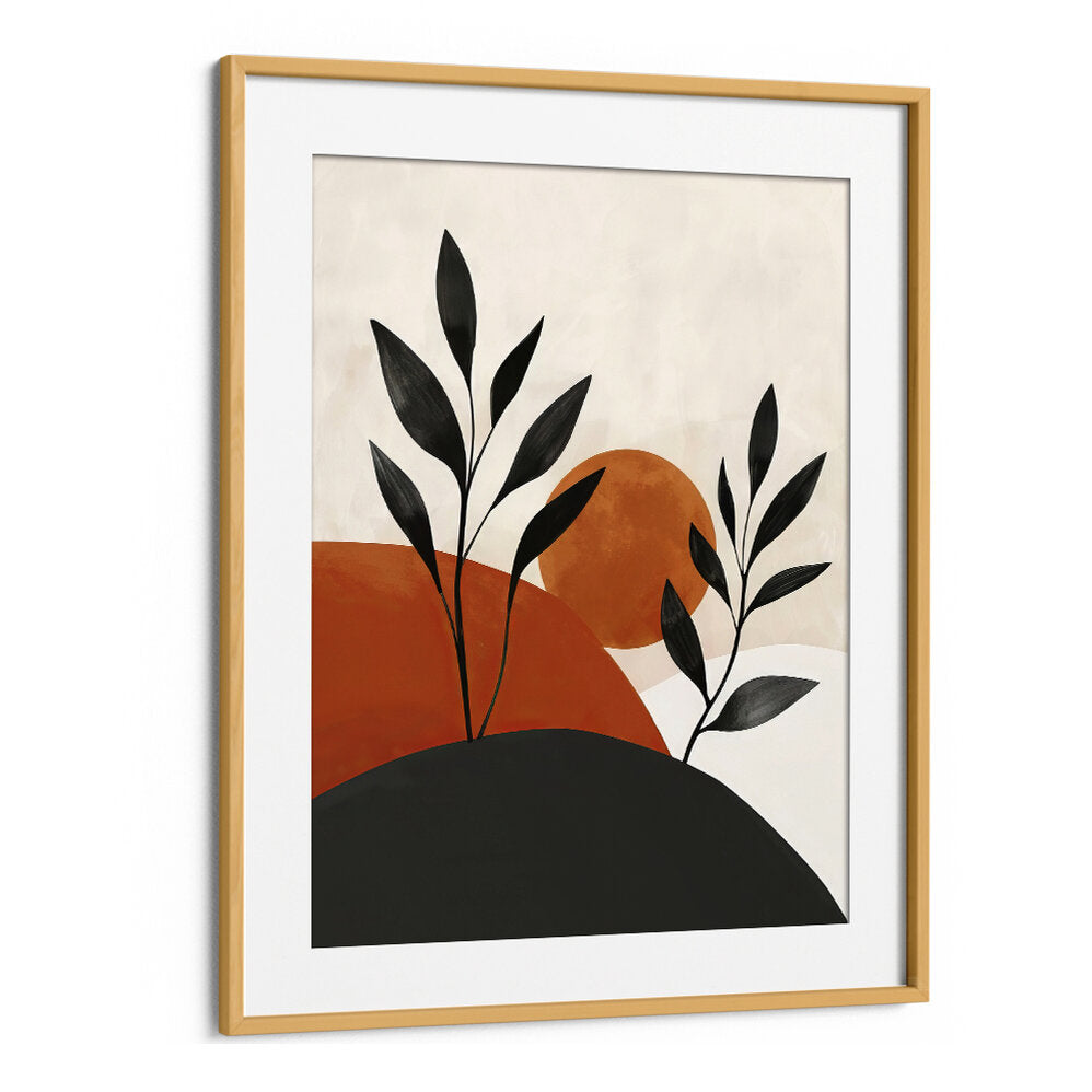 PAINTED SHAPES AND PLANTS I , BOHO ART PAINTINGS