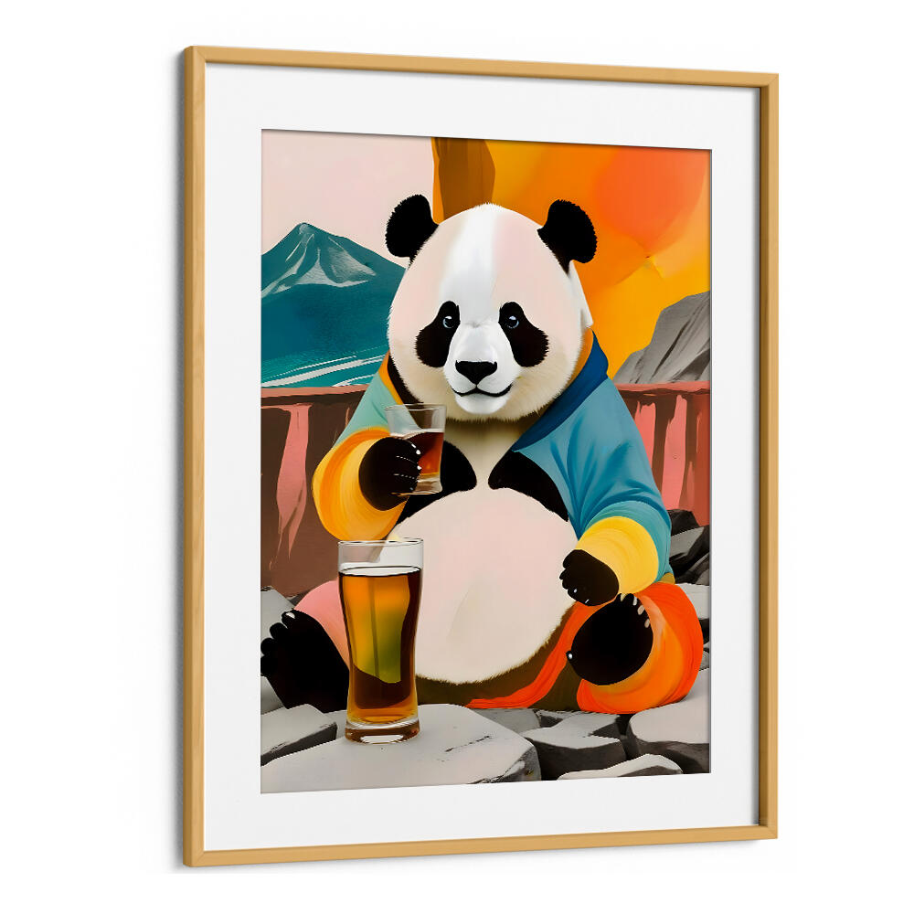 PANDA BEER BUZZ , ANIMAL PAINTINGS