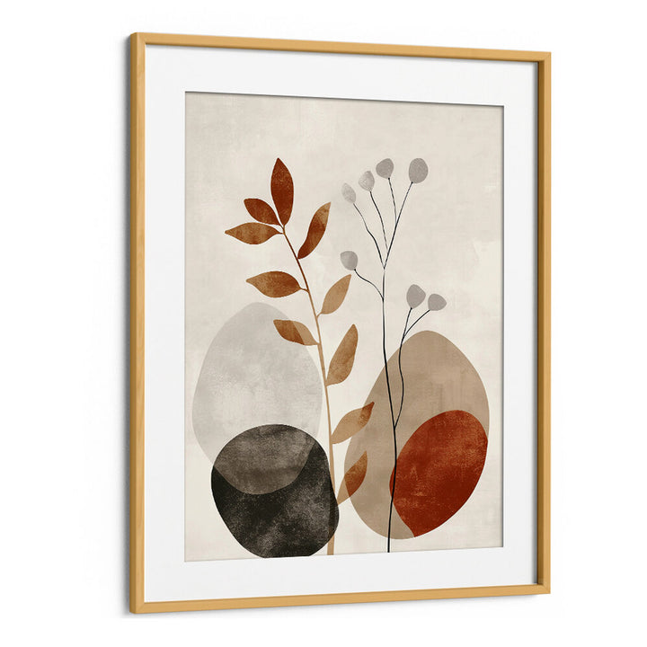 POSTER EARTHY GEO VIII , FLORAL FLOWER PAINTINGS