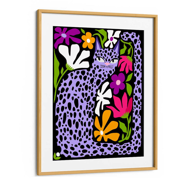 PURPLE CAT IN HIDING , FASHION POSTERS
