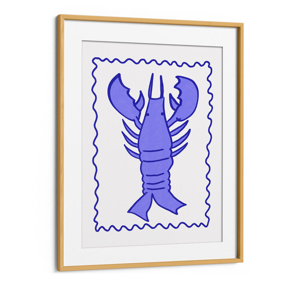 PURPLE LOBSTER STAMP , KIDS ROOM PAINTINGS